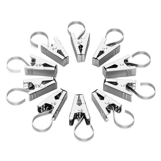 20Pcs Stainless Steel Hooks Clips Rustproof Weather-Resistant Multi-purpose Curtain String Light Hangers S Hooks