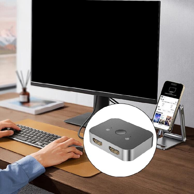 HDTV Splitter 1 in 2 Out/2 In 1 Out 8K@60Hz HDTV Splitter Adapter Work with Laptop for 2 Monitors Show Same Screen