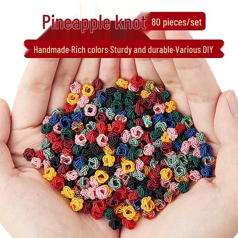 Colorful Handmade Pineapple Knot Bracelet Kit: Red String & Braided Rope Materials