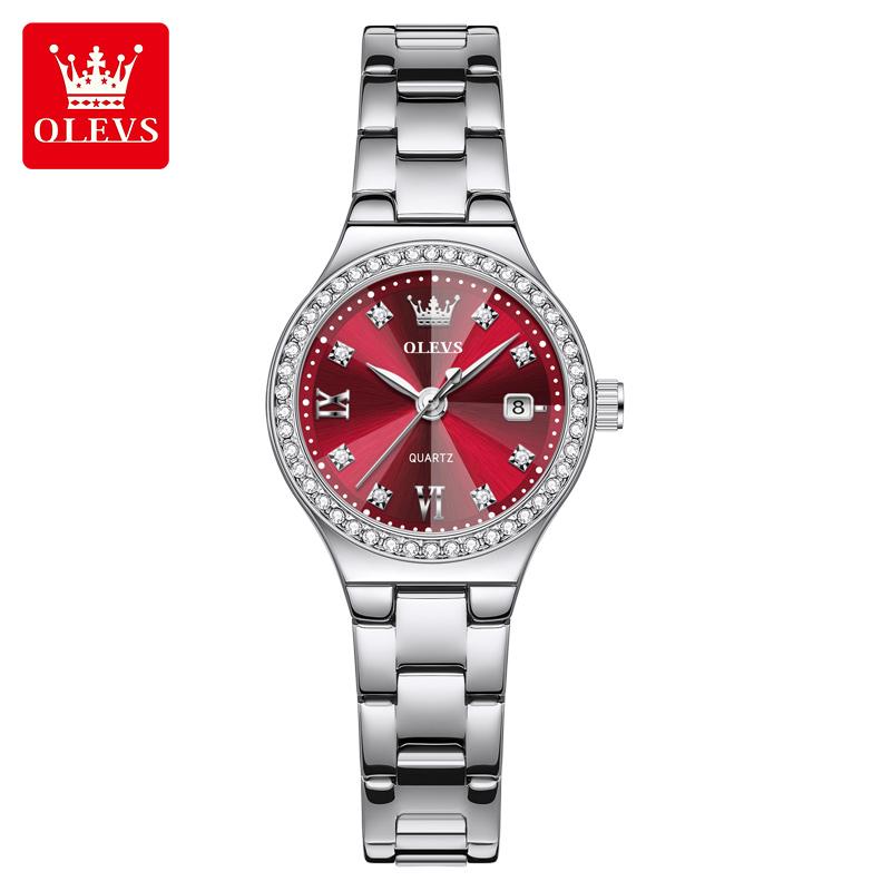 OLEVS 5628   Luxury  Design Brand Woman Watch Luxury Waterproof Fashion Diamond Watch Gift Ladies Quartz Watch