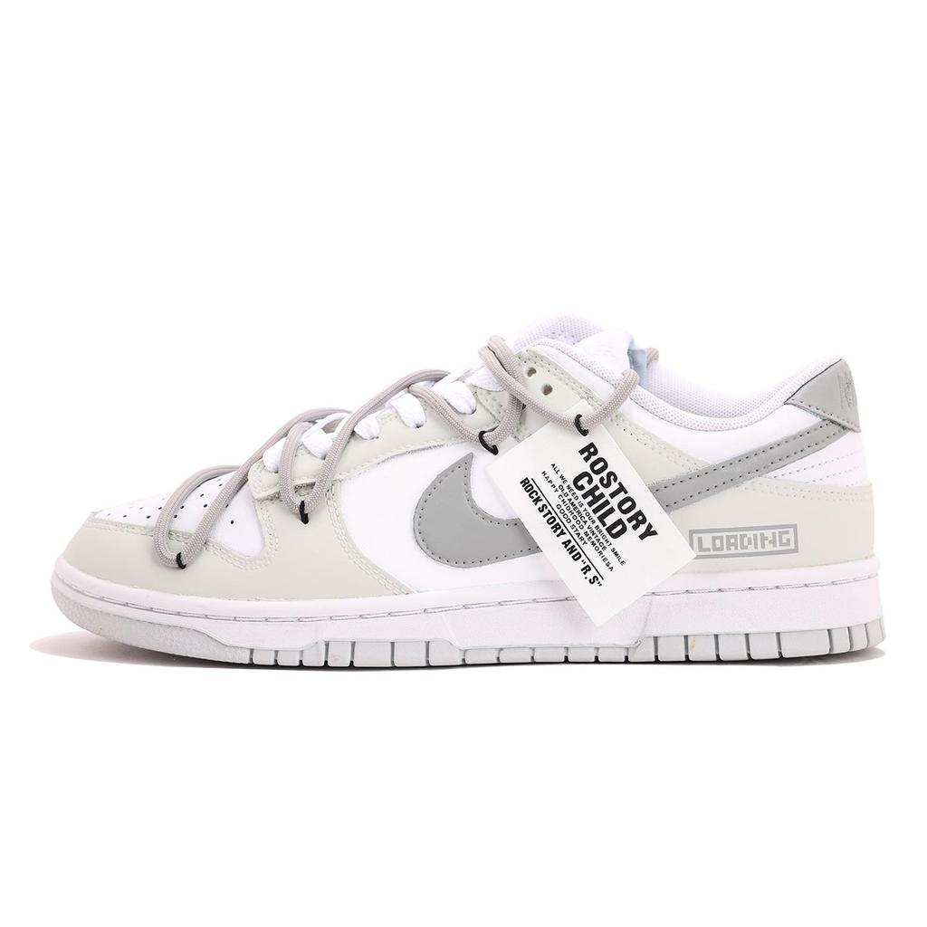 Nike Dunk Coverage Low top Skateboard Shoes Unisex White Gray HF5441-105(Team59-)