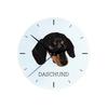 Dachshund de Pelo Corto - Reloj de Pared Geométrico con Foto y Logo de la Marca Art-Dog