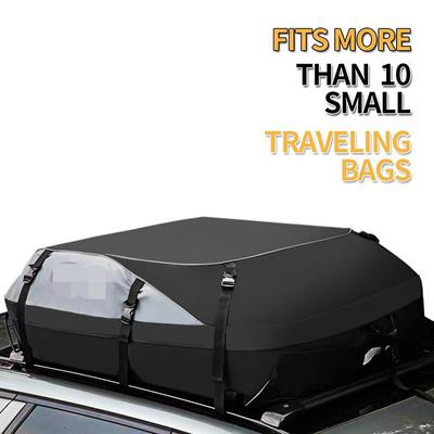Sac de toit de voiture étanche pour porte-bagages de toit de voiture, sac de rangement 600D Oxford pour voiture, SUV, fourgonnette, sacs de toit pliables