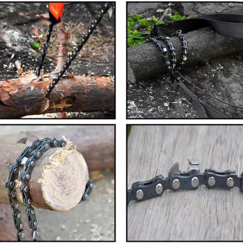 Hand-Reißverschluss-Säge, handbemalte Drahtsäge für den Außenbereich, Bergsteigergelände, Kettensägenwerkzeuge, multifunktionale Taschen-Kettensäge