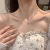 Korean Pearl Necklace: High-End Silver Clavicle Chain with Niche Design, Perfect for Light Luxury and Sweater Pendants.