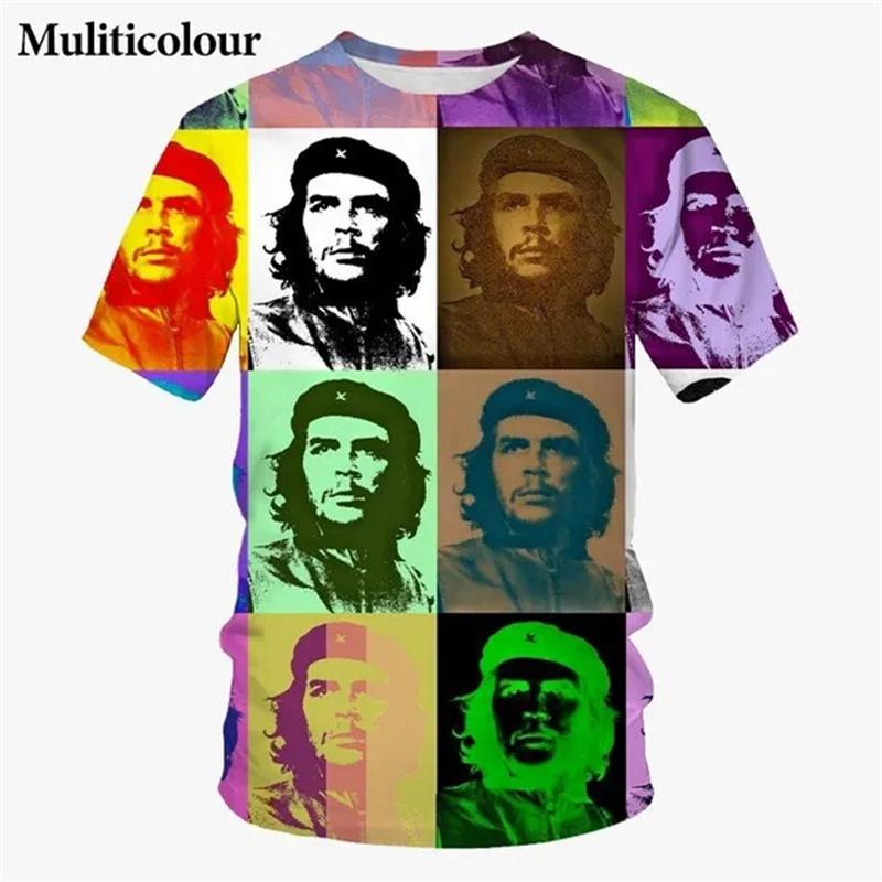 New Revolutionary Characters Che Guevara 3D Printed T-Shirts Casual Tops Short Sleeve Men s Ladies T Shirt Streetwear Baggy Tees XXS