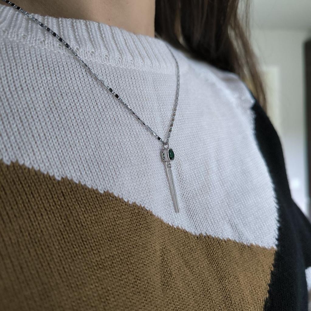 Серебряная подвеска с изумрудом nano 0.95ct (2197362)