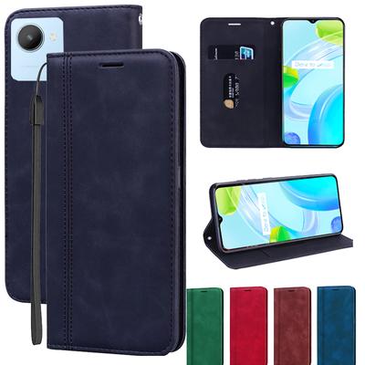 Per OPPO Realme C30 Custodia di lusso Portafoglio in pelle opaca Custodie per cellulari per OPPO Realme C30 C 30 Custodia per scheda in silicone morbido Custodia per libro