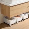 Large Capacity Storage Box with Roller Laundry Basket Wheeled Storage Bin for Clothes Fitness Equipment Snack Toy Office Organizer Box