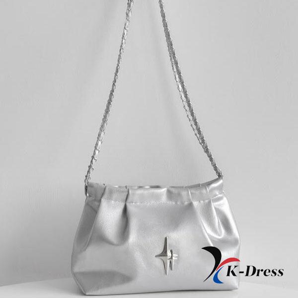 Shirring Chain Square Shoulder Bag (3 Colors)