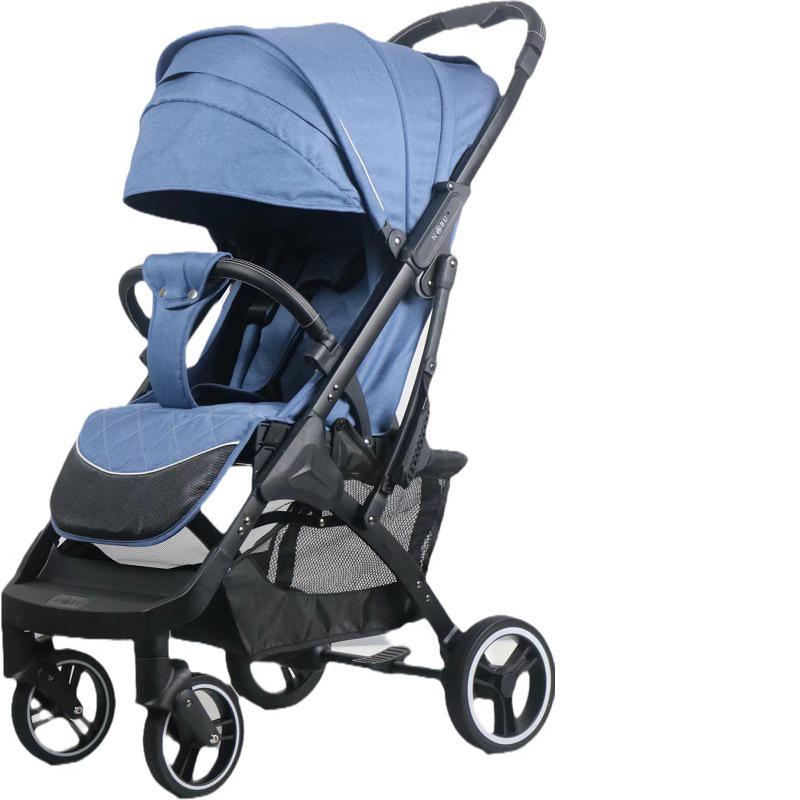 BB Leichter Kinderwagen: Ein-Knopf-Faltung, Stoßdämpfend, Verstellbarer Sitz zum Sitzen oder Liegen.