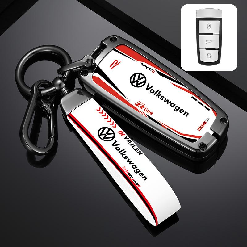 Valve Stems Caps Alloy Car Smart Remote Key Case Cover Protection Holder Shell For Volkswagen VW CC Passat B6 B7 Passat 3C CC Ma QQ3