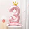 40 Inch Birthday Number Ballons Princess Birthday Pink Crown Balloons Wedding Party Ballons Decoration Birthday Number Balloon