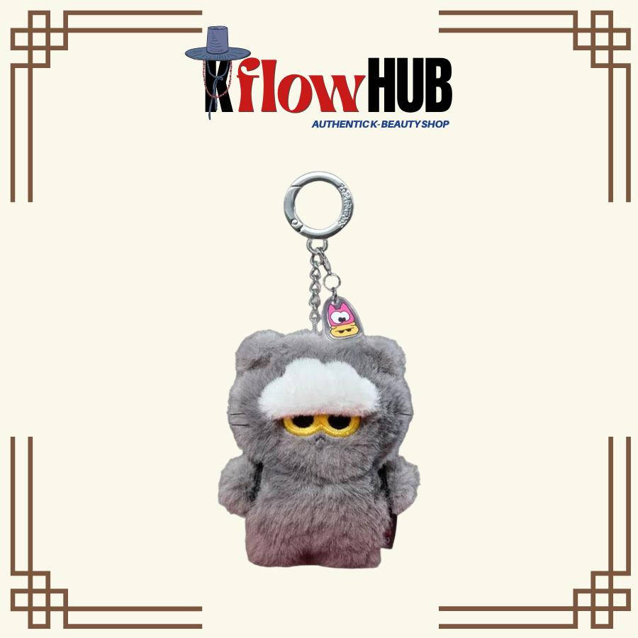 G DRAGON X ZO&FRIENDS POP UP ZOAFUL WINTER Мини-плюшевый брелок-подвеска Zoa / Брелок-подвеска в виде мордочки MINI PLUSH KEYRING GREY