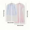 5pcs Thickened Transparent Garment Bags with Full Zipper Closure - Suitable for Suits, Wedding Dresses, Travel And Wardrobe Organization