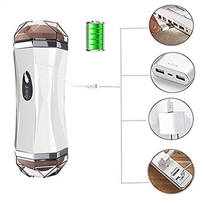 Strong Electric Manual Masturbation Cup Adult Sex Product Realistic Vagina Vibrator Sex Care