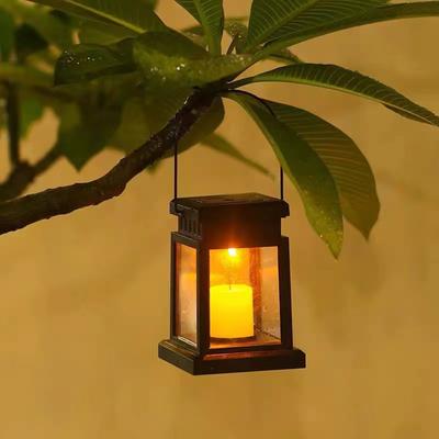Solar Small Palace Lamp Led Small Wind Lamp Courtyard Landscape Lawn Lamp Outdoor Waterproof Chandelier Candle Flashing Star Lamp