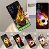 Fire Football Soccer Ball Phone Case for Samsung Galaxy Note 10 Pro S26 Ultra S23 S24 FE S25 S21 S22 PLUS Shockproof Cove