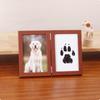 Double Photo Frame Wooden Picture Tabletop for Parents, Pet Owners, Nursery, Desk