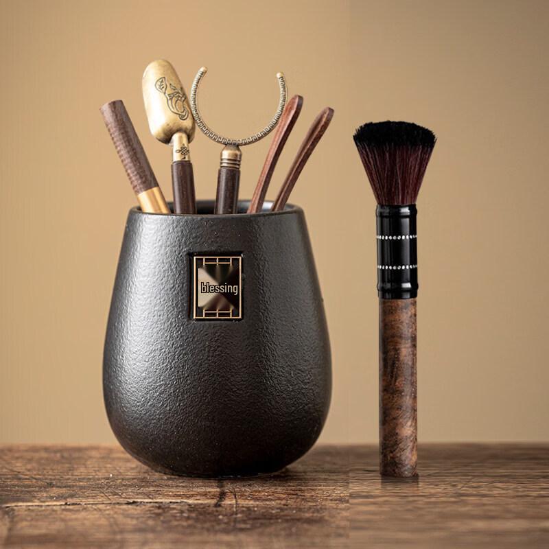 Ebony Wood Six Gentlemen Tea Ceremony Tool Set