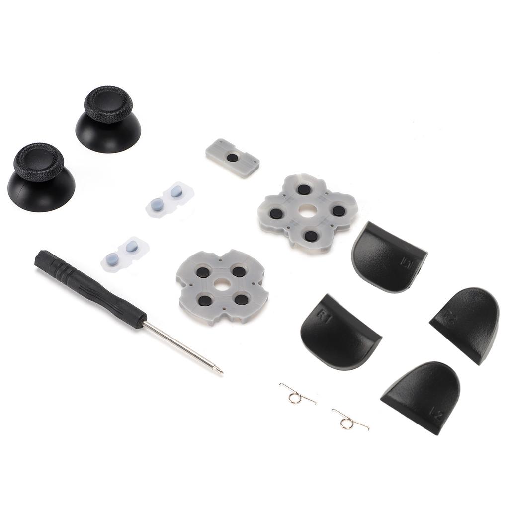 Controller Replacement Kit for PS5 Handle Conductive Rubber Pad Rocker 3D Plastic Cap L12 Replacement Buttons Set