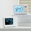Quiet Operate LCD Clock With Auto Adjusting Brightness And Temperature Date Display Multifunctional