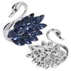 2pcs Alloy Material Swan Brooch Exquisite Craftsmanship Rhinestone Brooch Crystal Brooch  For Women