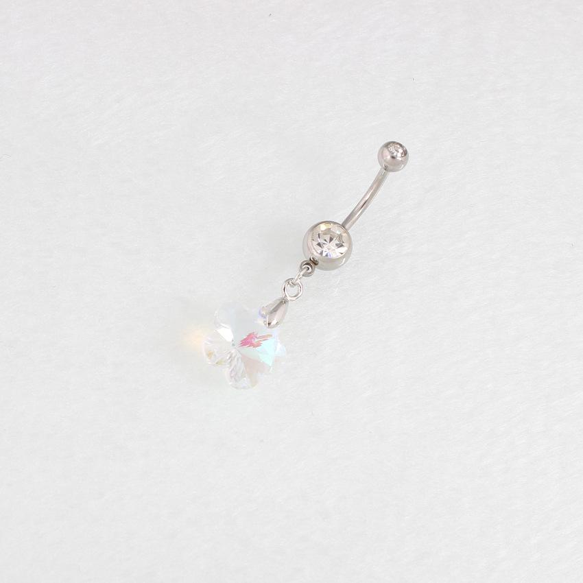 Butterfly Belly Button Ring Stainless Steel Fashion Jewelry Stud