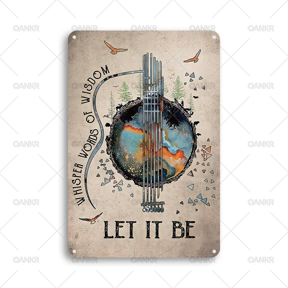 

Vintage Childrens Room Sweet Decor Poster Metal Tin Sign Guitar Posters Metal Signs for Man Cave Bedroom Home Wall Art Decor 20x30cm（7.8x11.8inch）