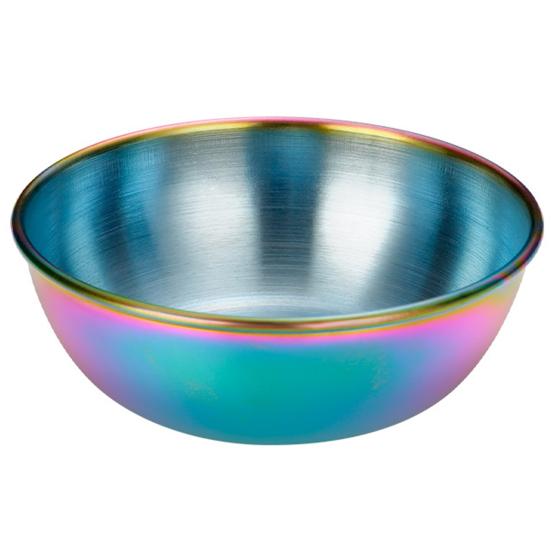 Seasoning Bowl Solid Color Sturdy Stainless Steel Round Dipping Bowl Mini Appetizer Plate for Restaurant
