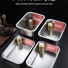 Handun 316L Stainless Steel Deep Square Buffet Tray with Lid