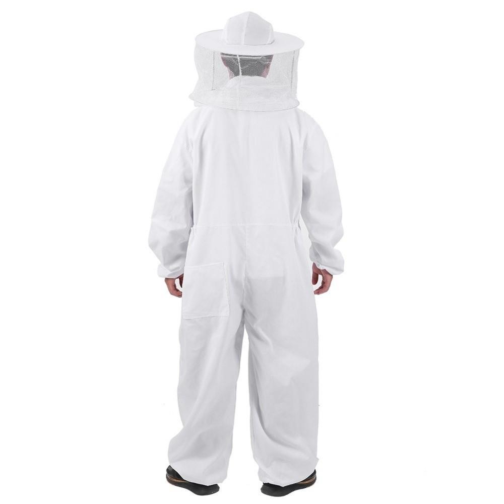 Professional Beekeepers Bee Suit Anti-Bee Breathable Beekeeping Suit Jumpsuit Veil Hood Hat Zipper Bee Repellent Clothing