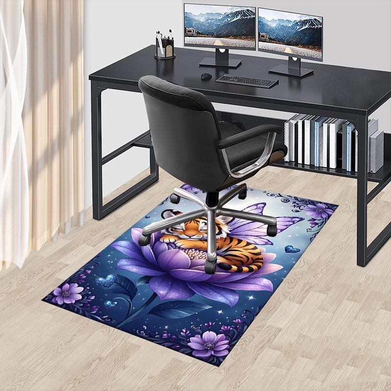 1PC Tiger Fairy Extra Large Non Slip Floor carpet, Office, family, bedroom, Studio Large Area Rug Indoor Rugs, Vibrant Colors