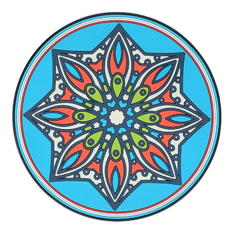Round PVC Scandinavian Style Coasters Silicone Table Mats Non-slip Heat and Oil Resistant High Temperature Pot Mat Coaster