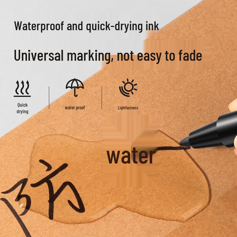 Deli Double-Ended Oil-Based Art Marker Pens, 12-Count