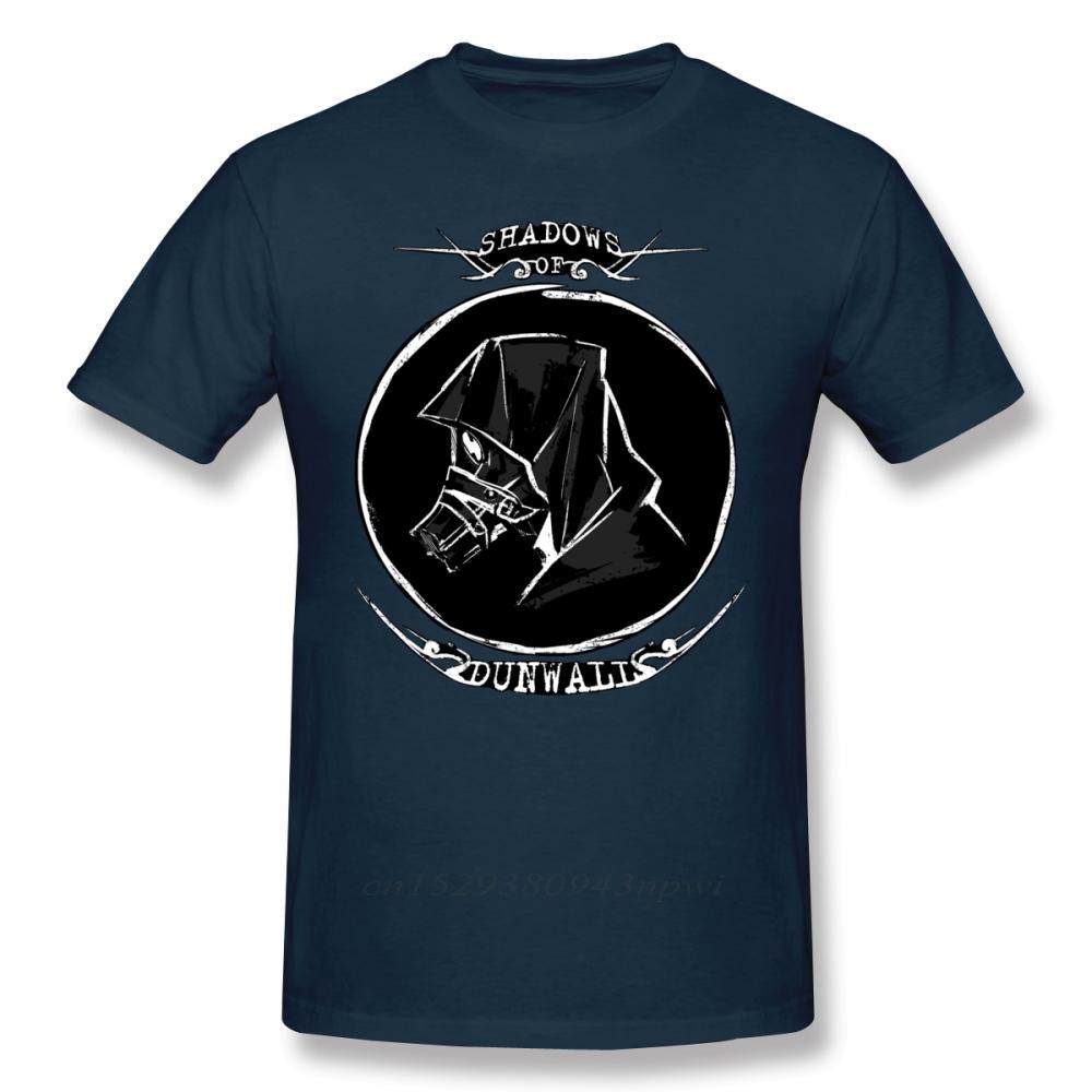 Dishonored T Shirt Black Shadows TShirt Short Sleeve Printed Tee Shirt Mens Cute Beach 100 Cotton Tshirt