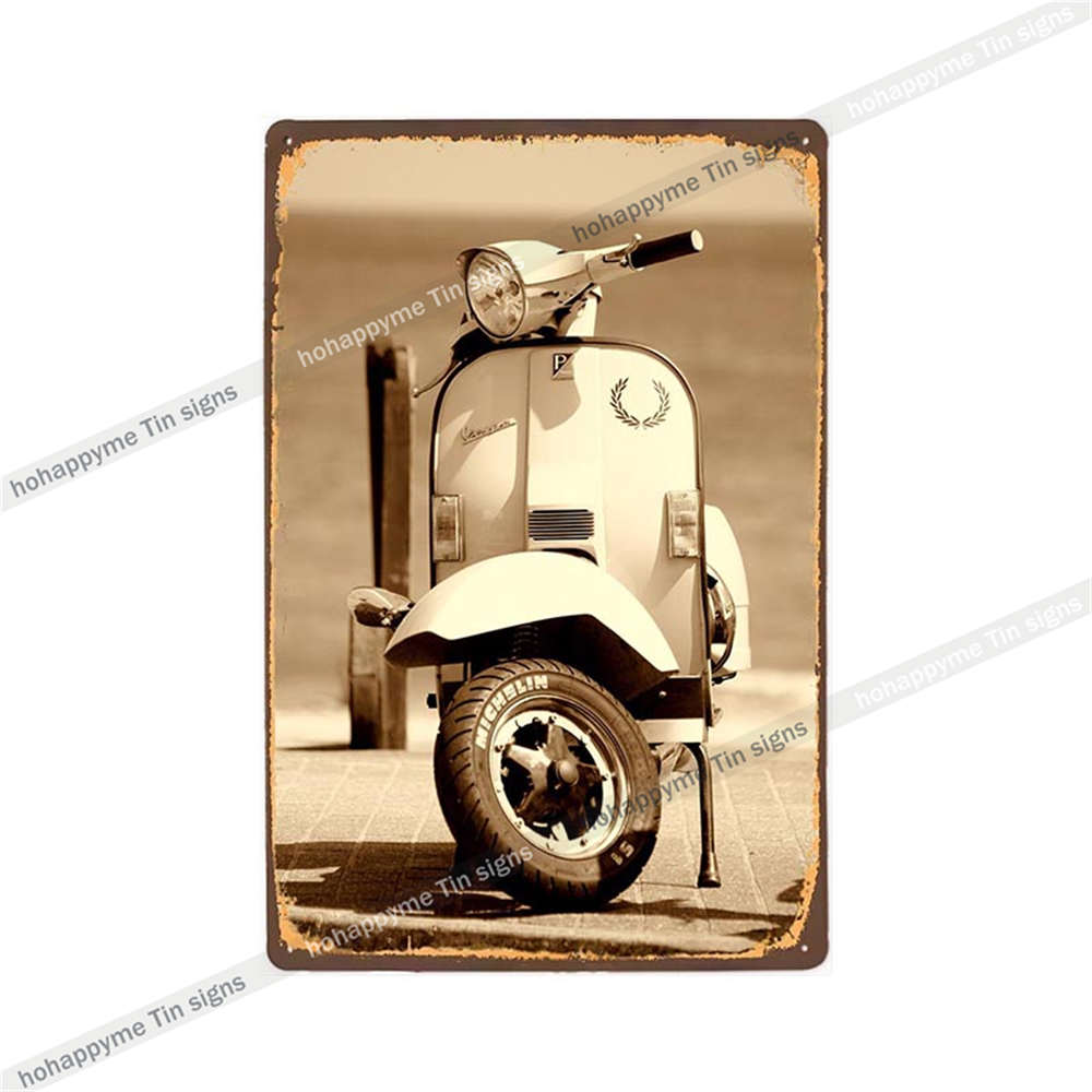 Lambretta Motor Vintage Metal Sign Plaque Decoration Motorcycle Garage Bar Wall Art Poster Plate Home Decor 20x30cm