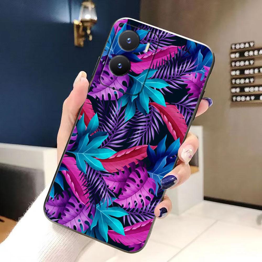 Vintage Banana Leaf Flower Cover Phone Case For VIVO S1 V17 V20 V21 V23 V23E V25 V25E V27 V27E V29 V29E V30 V30E V40 Case Funda