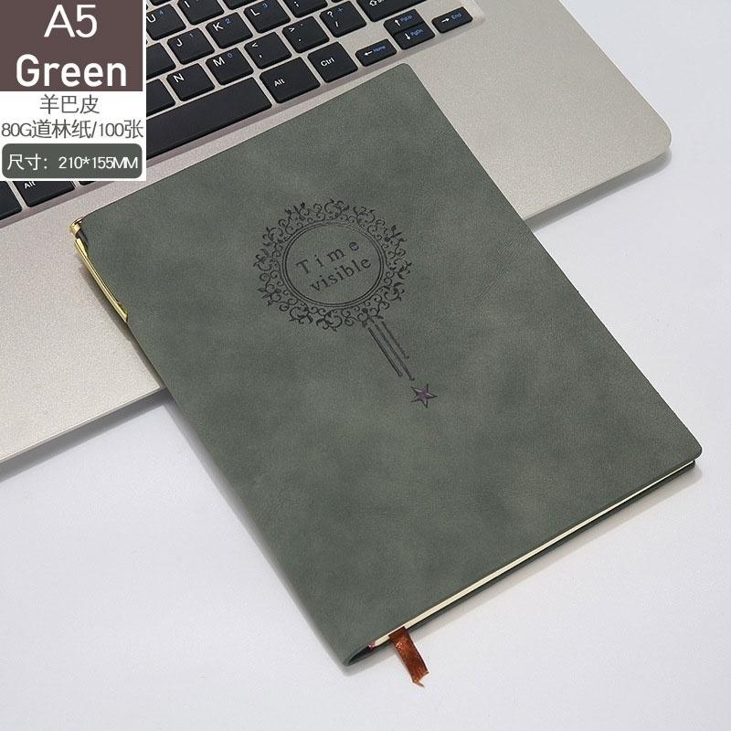 

A5 Винтажный кожаный принт дорожный дневник блокнот дорожный журнал записная книжка для мальчика с ручкой деловой мужской блокнот A5 зелёный