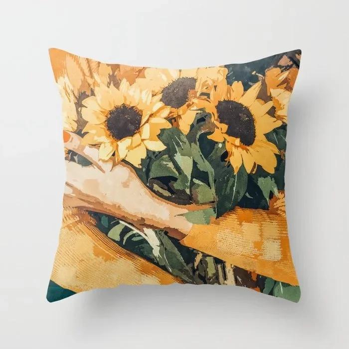 Office Sofa Cushion Cover Matisse Style Camera Record Player Printed Pillow Cover Luxury Home Decor Cushion Cover