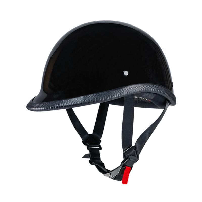 Motorcycle DOT Half Face Helmet Half Cap Vintage Open Face Fashion ABS Retro Motorcycle Half Helmet One Pedal Scooter Helmet