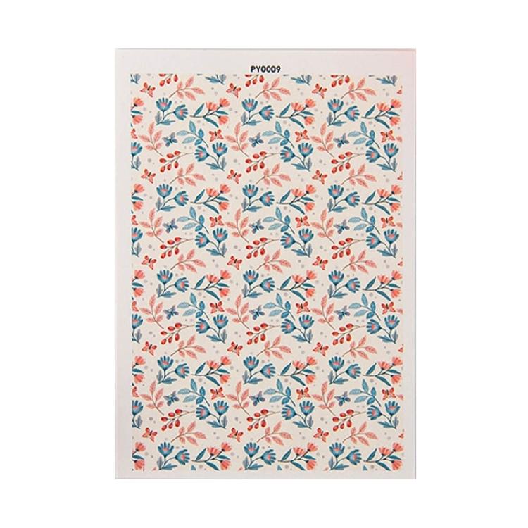 Floral Transfer Sheet for Clay Jewelry, Water Soluble Clay Transfer Paper