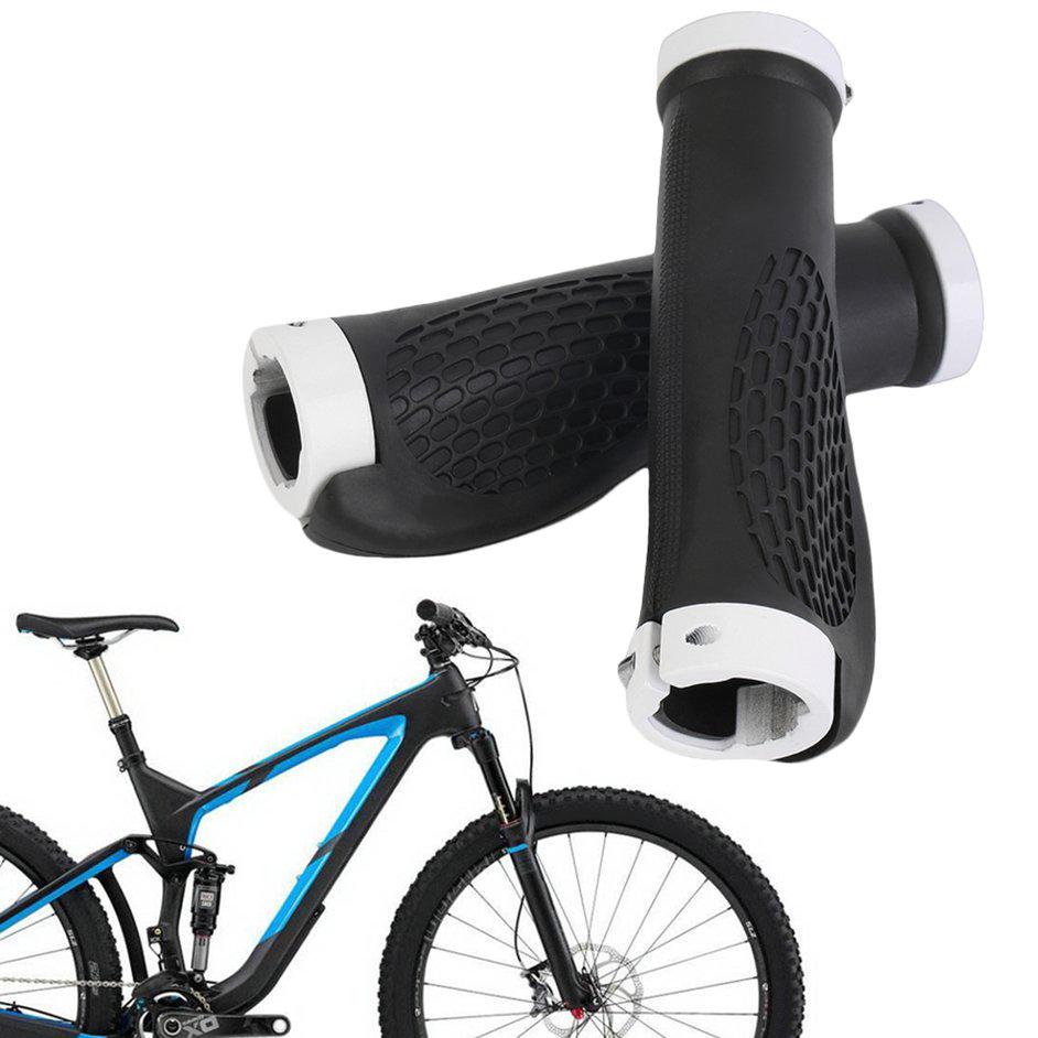 VOANZO Bicycle Handlebar Grips Ergonomic Design Rubber MTB Mountain Bike Handlebar Grips with Bar Ends Horns Comfortable Protector