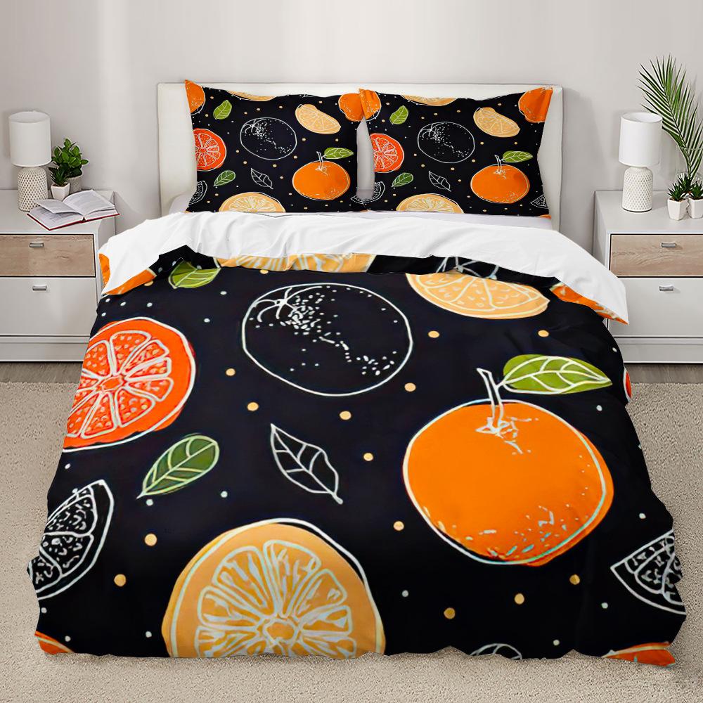 Watermelon Duvet Cover Set Fresh Fruit Pink Green Style Comforter Cover for Kids Girls Women Polyester Bedding Set King Size