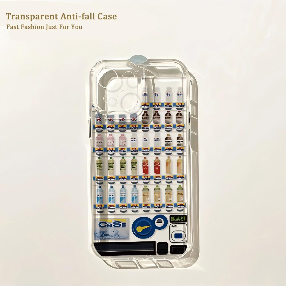 

Японский автомат напитков Арт Чехол для телефона iPhone 17 16 15 14 13 12 11 16E Серии Pro Max Plus Двухслойная защита iphone 17