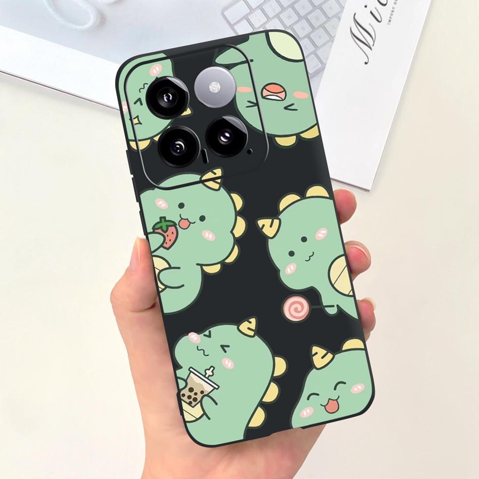 For Xiaomi 14 Phone Case Xiaomi Mi 14 5G Mi14 2024 Cute Cat Cartoon Jelly Silicon Soft Protective Back Cover