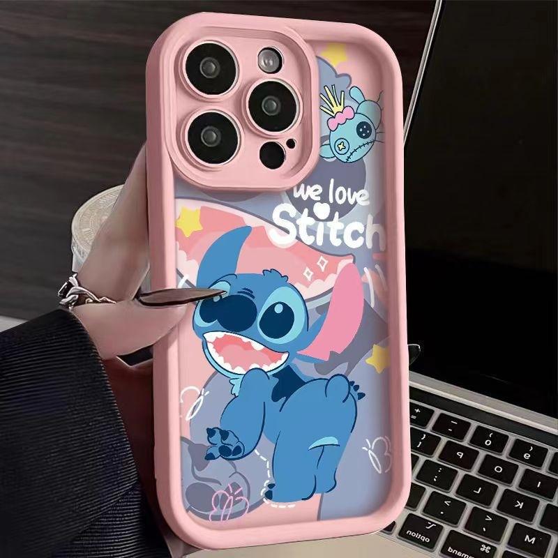 Cartoon doll Stitch is suitable for Apple 16promax mobile phone case iPhone14plus anti-drop 13 cute XR.