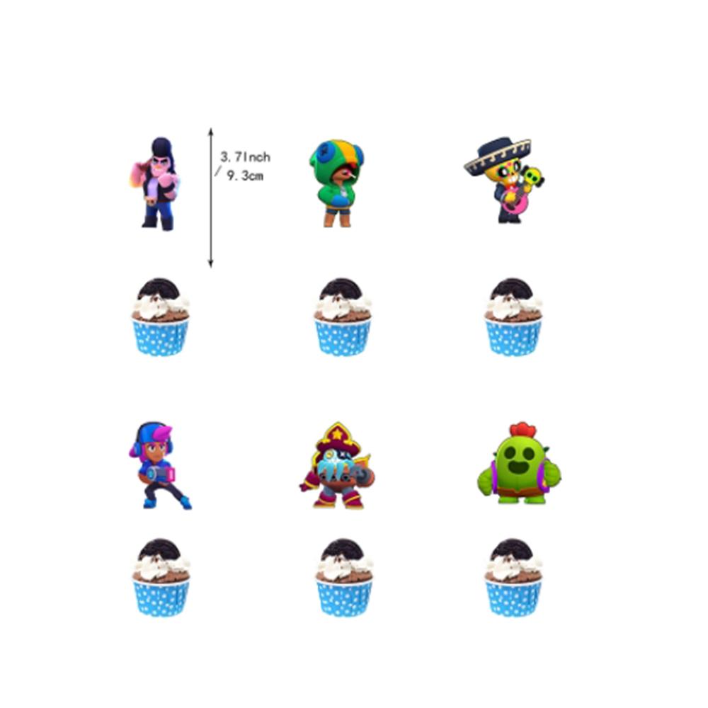 30pcs Brawl Stars Party Decoration Includes a Banner, Cake Toppers, Balloons