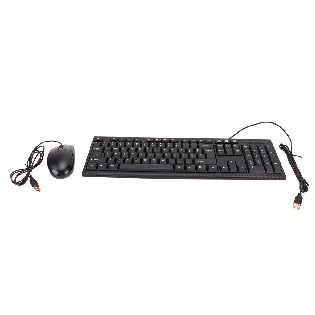 CMK858 USB Keyboard and Mouse Set 104 Keys Computer Keyboard 1600DPI Mouse for Home Office