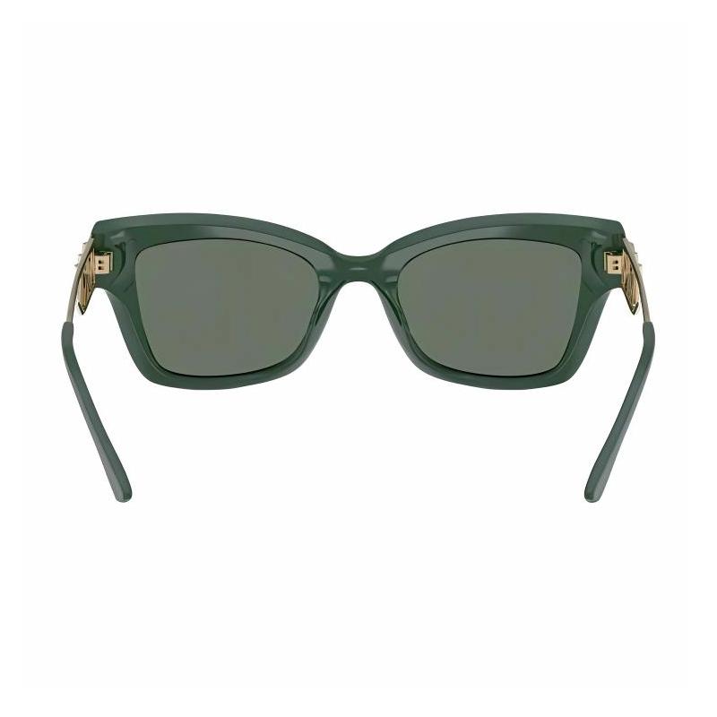 Michael Kors Mirror Side Logo Metal Injection Irregular Shape Sunglasses Women's Green